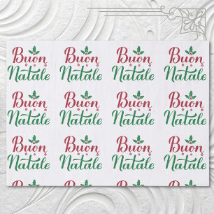 Papel De Seda Navidades rojos y verdes de Buon Natale