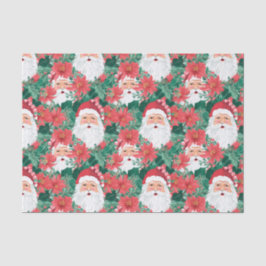 Papel De Seda Navidades Rojos y Verdes Preppy Santa