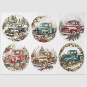 Papel De Seda Navidades Rondas de camionetas antiguas