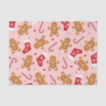 Navidades rosados de las medias de caramelo de pan