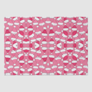 Papel De Seda Navidades rosados de Santa hat