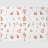 Navidades rosados deliciosos pan de jengibre copos