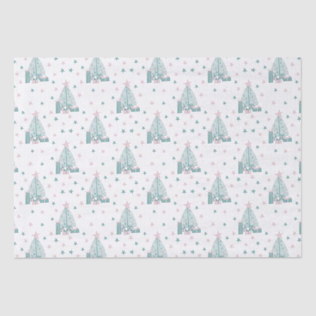 Papel De Seda Navidades rosas y verdes (Anverso)