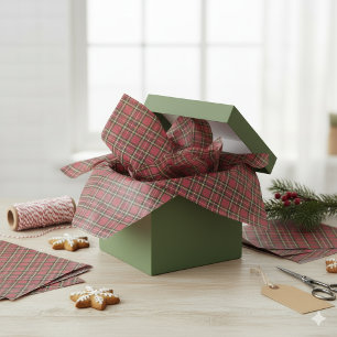 Papel De Seda Navidades rusos festejan Red Tartán Plaid