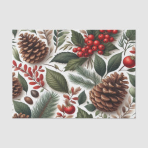 Papel De Seda Navidades Rústicos de Pinecone