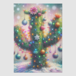 Papel De Seda Navidades Saguaro Cactus Whimsical Decoupage