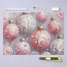 Papel De Seda Navidades Saltean Whimsical Swirls Decoupage Rosa