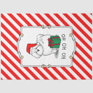 Papel De Seda Navidades Santa Bichon Frise Dog Cute