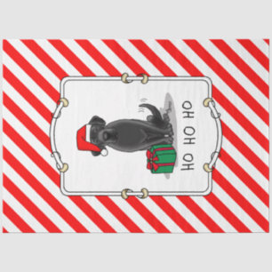 Papel De Seda Navidades Santa Black Labrador Retriever Cute