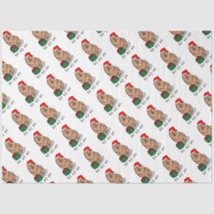 Papel De Seda Navidades Santa Chow Chow Dog (canela) Cute