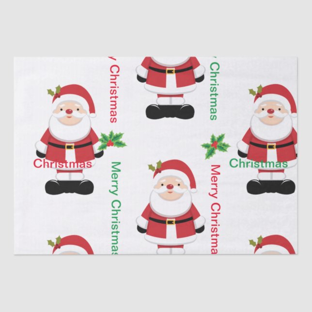 Papel De Seda Navidades Santa Claus (Anverso)