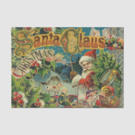 Papel De Seda Navidades Santa Claus Arte Antiguo