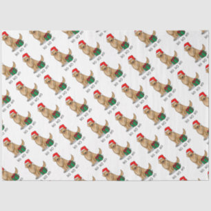 Papel De Seda Navidades Santa Claus Golden Retriever Dog Cute
