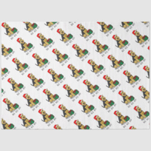 Papel De Seda Navidades Santa Claus Gorra Welsh Terrier Dog Cute