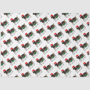Papel De Seda Navidades Santa Dachshund (S black & tan) Gracioso