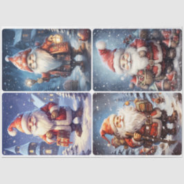 Papel De Seda Navidades Santa Gnome