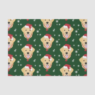 Papel De Seda Navidades Santa Golden Retriever Dog