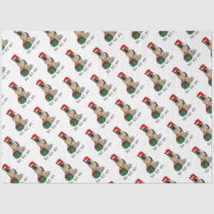 Papel De Seda Navidades Santa Hat German Shepherd Dog Cute