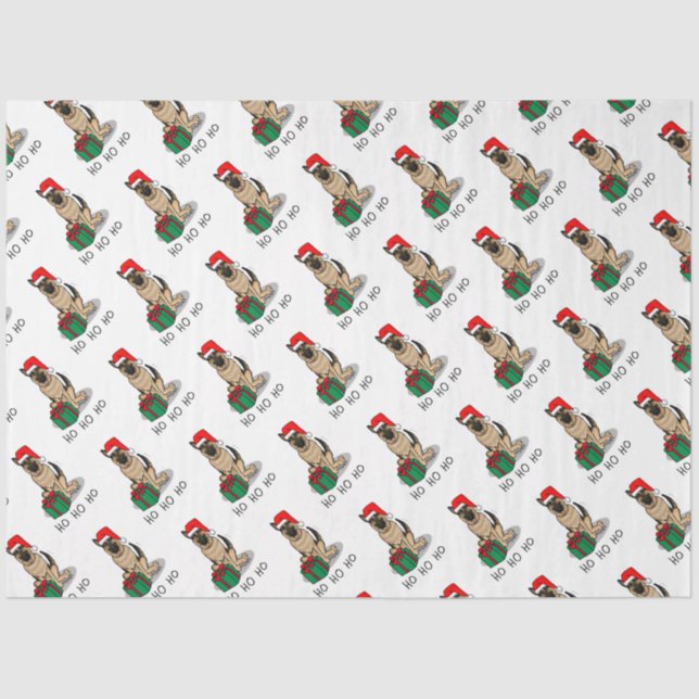 Papel De Seda Navidades Santa Hat German Shepherd Dog Cute (Anverso)