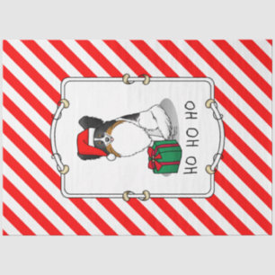 Papel De Seda Navidades Santa Hat Papillon (tricolor) Perro Cute