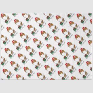 Papel De Seda Navidades Santa Hat Shetland Sheepdog (estable) Cu