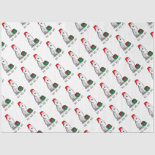 Papel De Seda Navidades Santa Hat Siberian Husky (plata) Cute