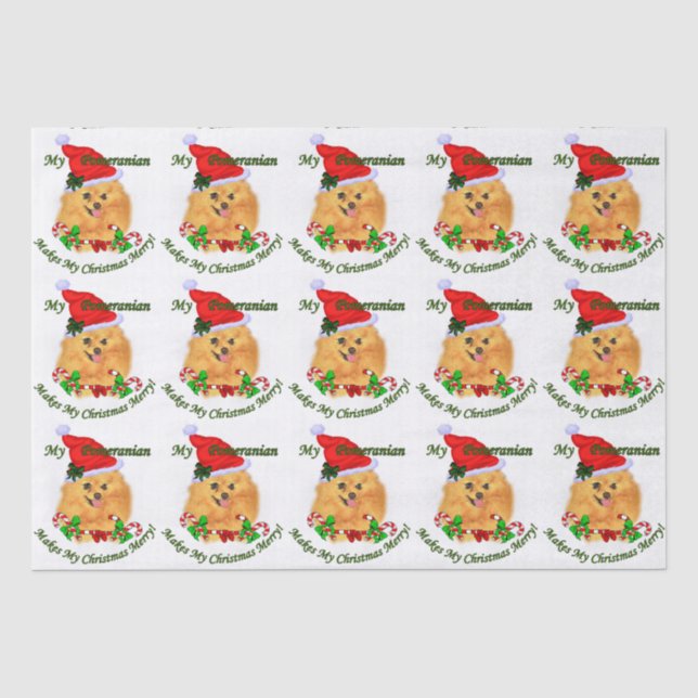 Papel De Seda Navidades Santa Pomerania (Anverso)