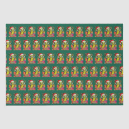 Papel De Seda Navidades se pelean con Santa Hat