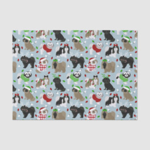 Papel De Seda Navidades Shih Tzu Dogs Tissue Paper