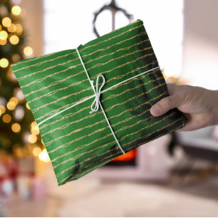 Papel De Seda Navidades shimmery verdes