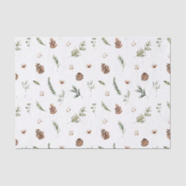 Papel De Seda Navidades simples de color de agua del invierno de