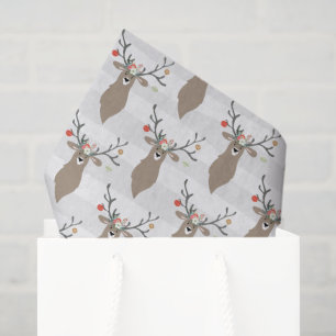 Papel De Seda Navidades singulares de renos