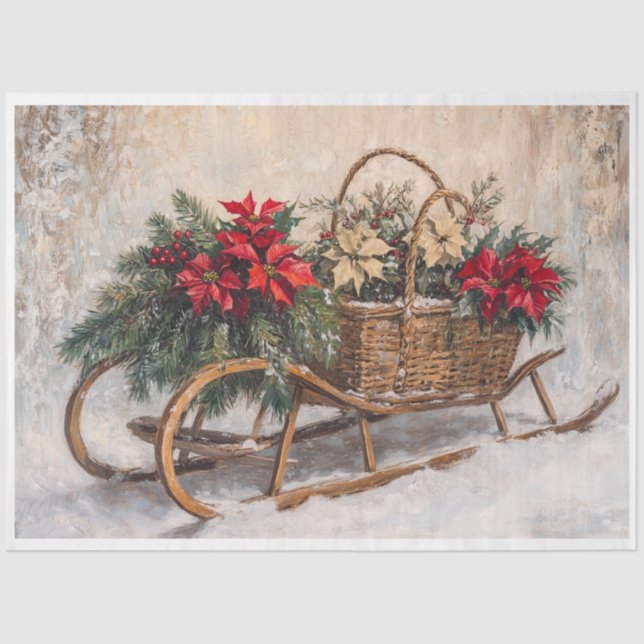 Papel De Seda Navidades Sleigh (Anverso)