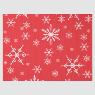 Papel De Seda Navidades Snowflake En Rojo