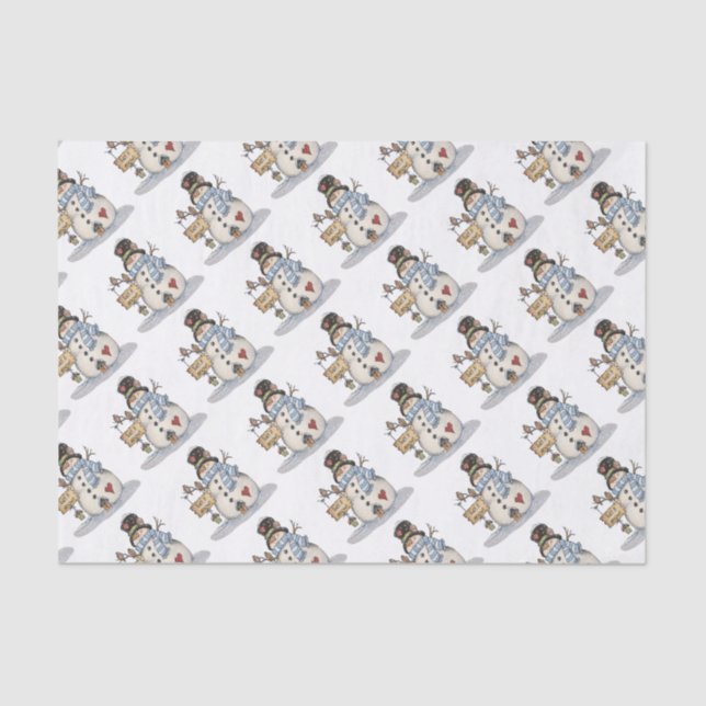 Papel De Seda Navidades Snowman (Anverso)