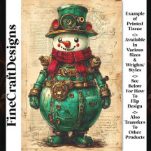 Navidades Snowman Steampunk Vibe BK9 Decoupage