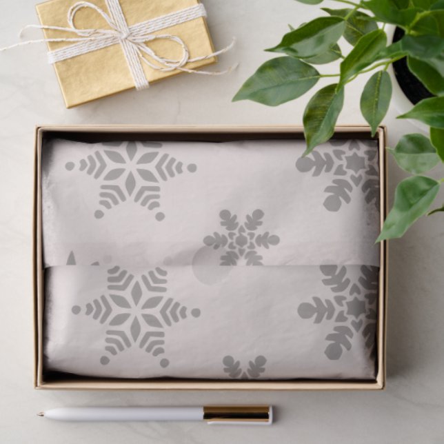 Papel De Seda Navidades Snowy Casas con Copos de Nieve (Regalo )