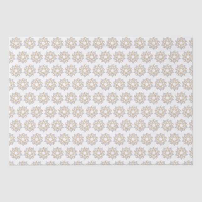 Papel De Seda Navidades Star Gold Silver Pattern Caligraphy Art (Anverso)