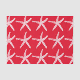 Papel De Seda Navidades Starfish Pattern Red White 2020