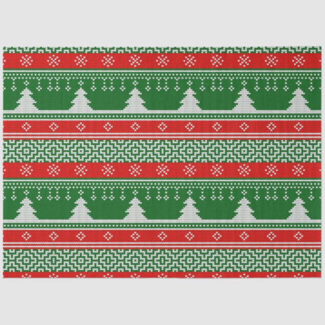 Papel De Seda Navidades Sweater Pine Treps Navidades (Anverso)