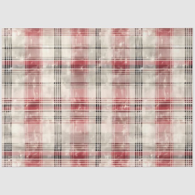 Papel De Seda Navidades Tartán Floral Design Series #15 (Anverso)