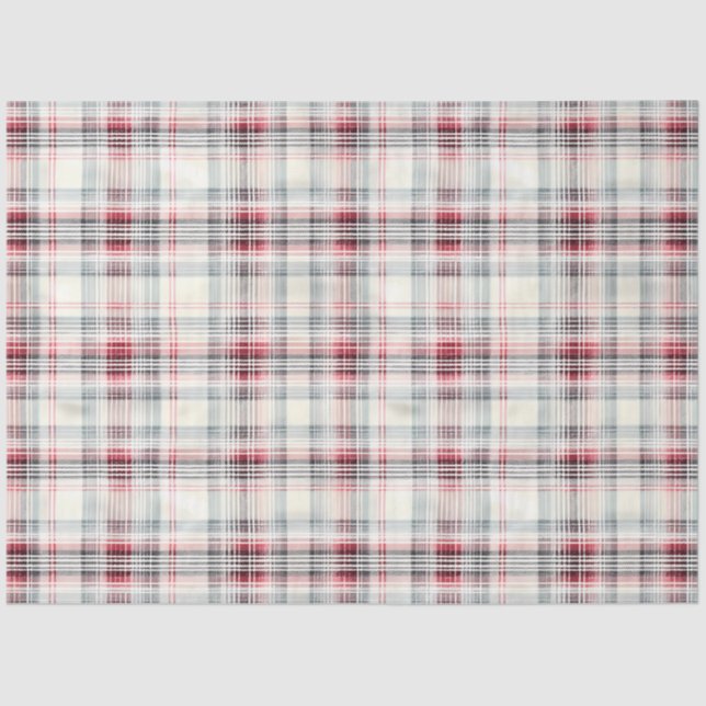 Papel De Seda Navidades Tartán Floral Design Series #24 (Anverso)