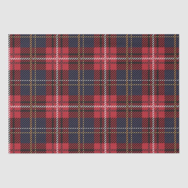 Papel De Seda Navidades Tartán Plaid (Anverso)