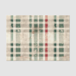 Papel De Seda Navidades Tartán y árboles sin mar