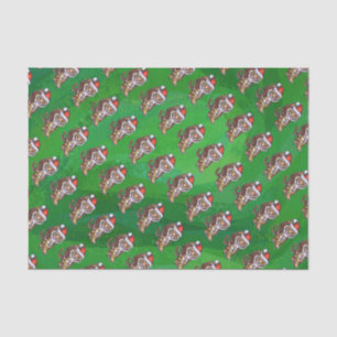 Papel De Seda Navidades Tigres En Verde