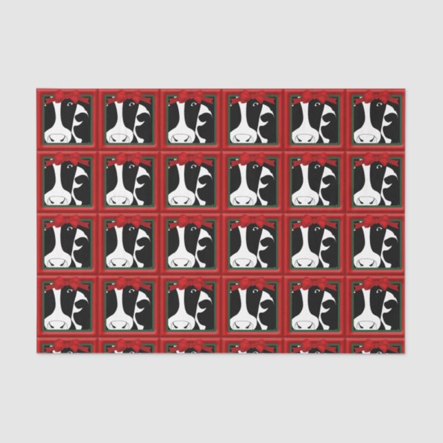 Papel De Seda Navidades Vacas Desnudar 10x15 (Anverso)