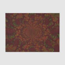 Papel De Seda Navidades Verde Rojo Festividad Floral Elegante