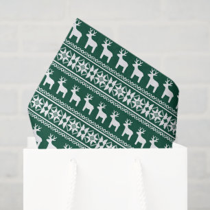 Papel De Seda Navidades verdes tradicionales: copo de nieve para