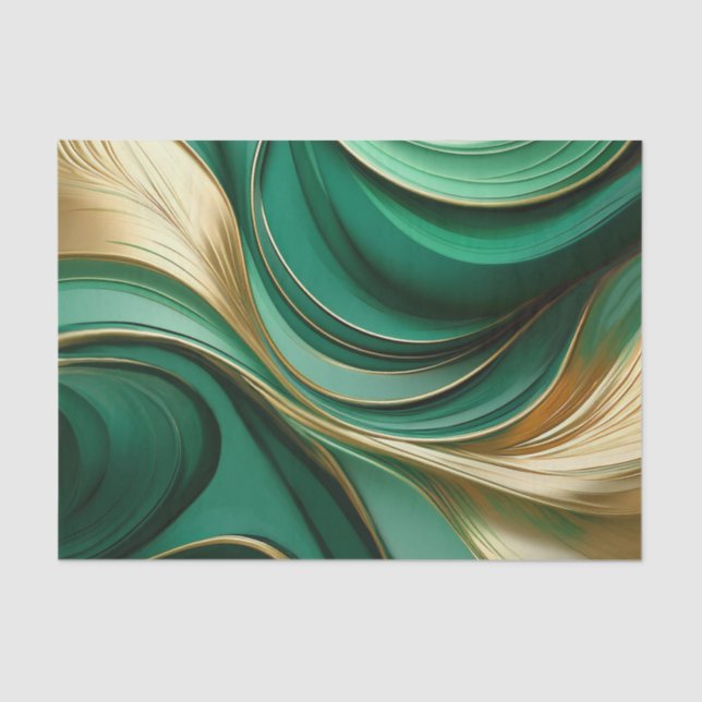 Papel De Seda Navidades verdes y dorados- (Anverso)