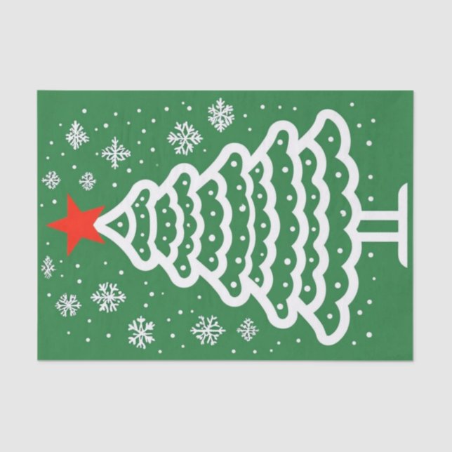 Papel De Seda Navidades verdes y rojos (Anverso)